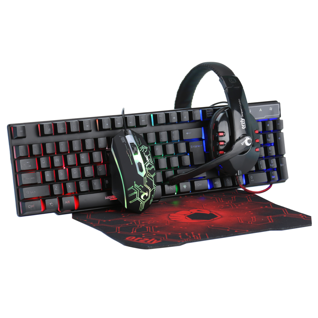  Gaming Keyboard and Mouse and Mouse pad and Gaming Headset,  Wired LED RGB Backlight Bundle for PC Gamers and Xbox and PS4 Users - 4 in  1 Edition Hornet RX-250 : Video Games