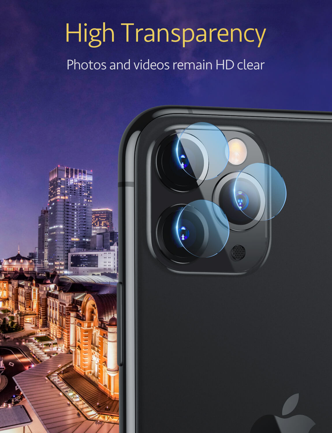 11 Pro Max Camera Lens Protector Tempered Glass display