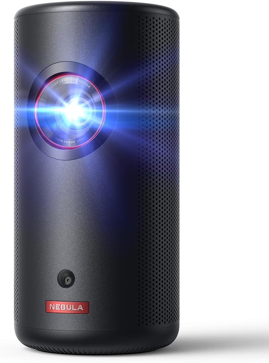 Anker Nebula Capsule 3 Laser Projector 1080p WiFi, Android TV 11.0, 300 ANSI Lumens, Dolby Speaker, Built-in Battery, AutoFocus | Kooqie Anker Nebula Capsule 3 Laser Projector 1080p WiFi, Android TV 11.0, 300 ANSI Lumens, Dolby Speaker, Built-in Battery, AutoFocus | Kooqie
