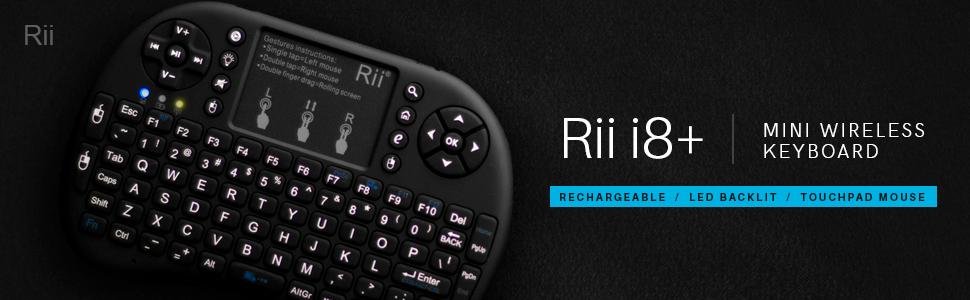 Wireless keyboard Rii i8 plus banner