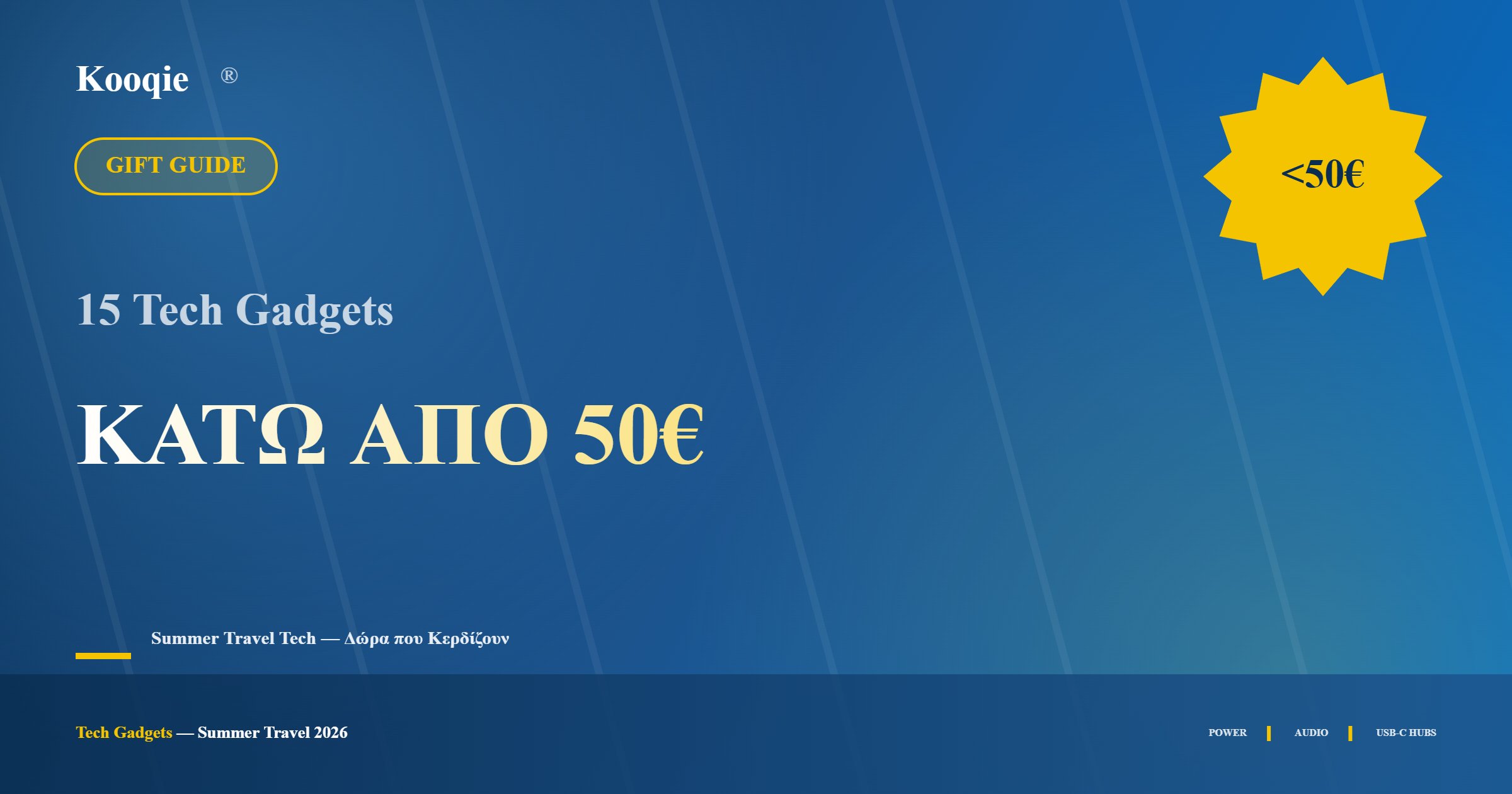 15 Tech Gadgets κάτω από 50€ 2026