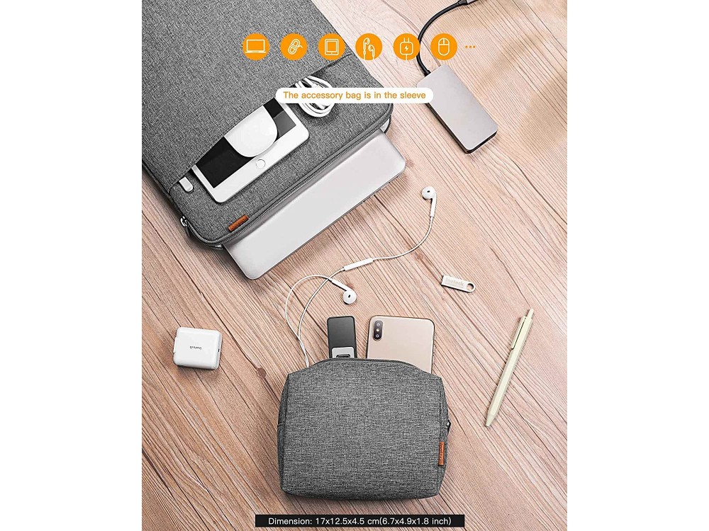 Inateck 360° Protection Sleeve 14" Waterproof for Macbook 14" / iPad Pro / DELL XPS / HP / Surface, Set with Bag