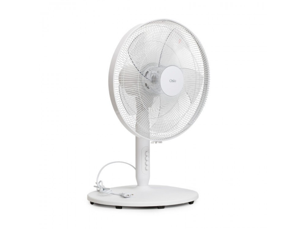 Osio OSF-9005 3-in-1 Floor Fan, 50W, 16” & 3 Speeds, White