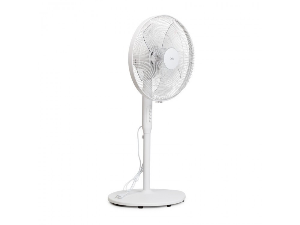 Osio OSF-9005 3-in-1 Floor Fan, 50W, 16” & 3 Speeds, White
