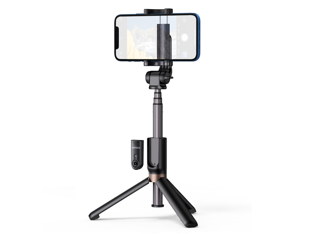 Ugreen Traveler Bluetooth Selfie Stick & Τρίποδο με Remote, 90cm Επεκτεινόμενο Wireless Handheld Tripod - 50758