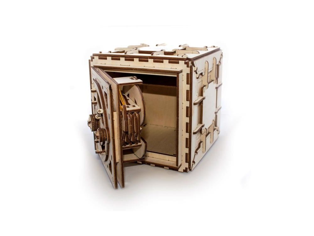 Ugears Safe, Μηχανικό Χρηματοκιβώτιο Ξύλινο Μηχανικό 3D Παζλ, 179 Κομμάτια