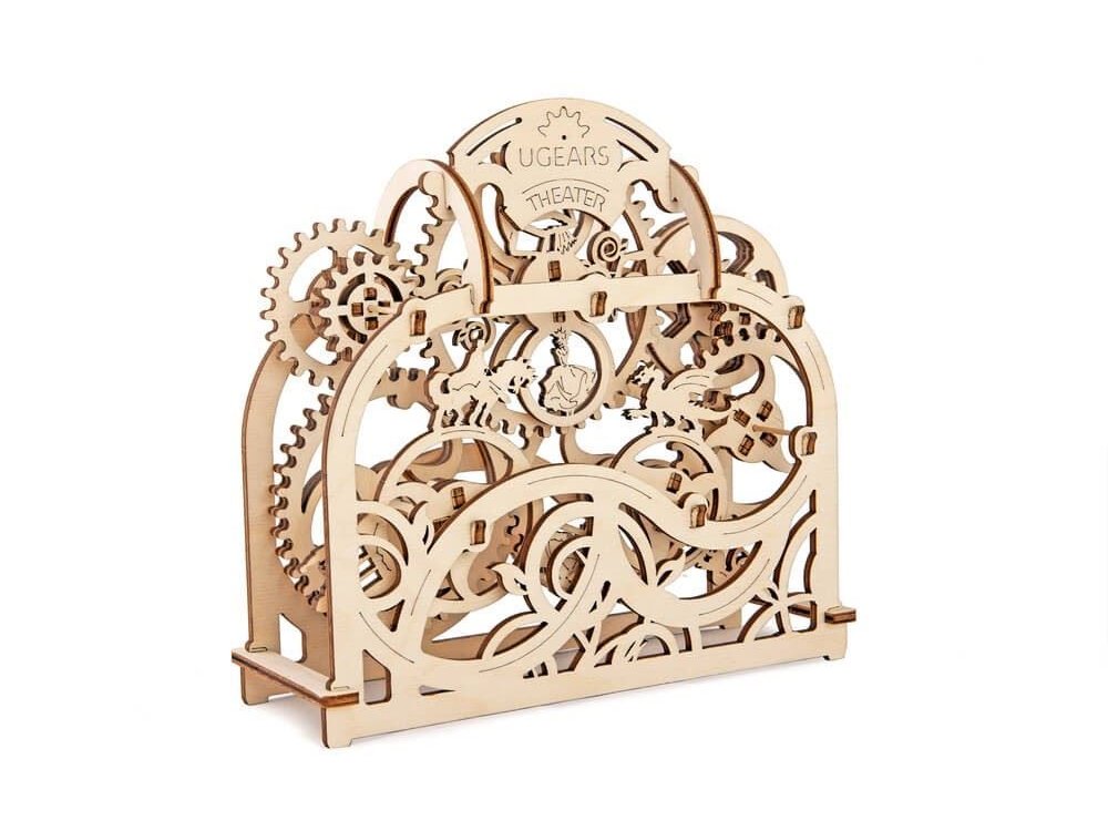 Ugears Theater, Θέατρο Ξύλινο Μηχανικό 3D Παζλ, 70 Κομμάτια