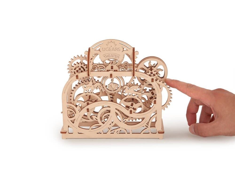 Ugears Theater, Θέατρο Ξύλινο Μηχανικό 3D Παζλ, 70 Κομμάτια