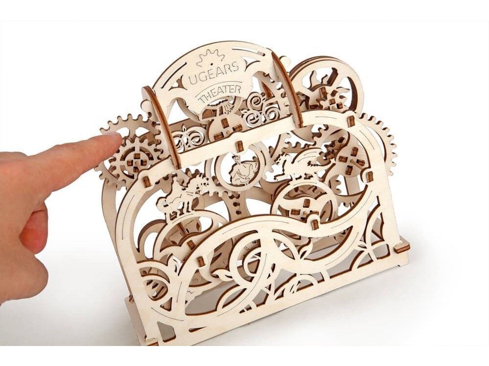 Ugears Theater, Θέατρο Ξύλινο Μηχανικό 3D Παζλ, 70 Κομμάτια