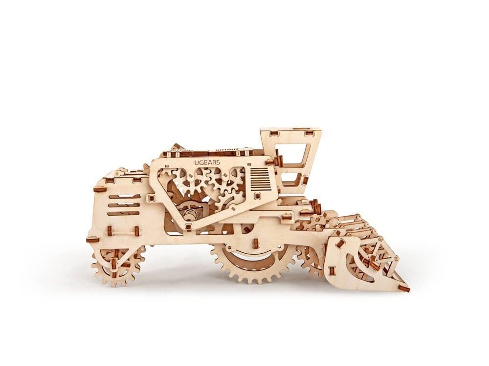 Ugears Combine Harvester, Κομπίνα Ξύλινο Μηχανικό 3D Παζλ, 154 Κομμάτια