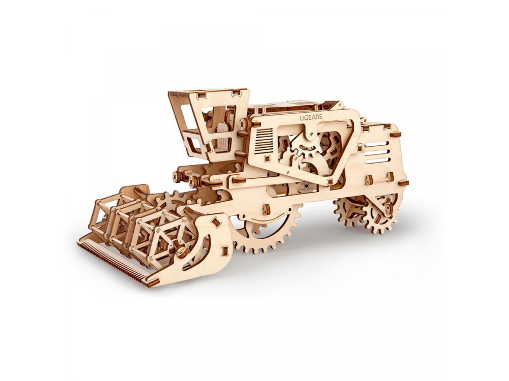 Ugears Combine Harvester, Κομπίνα Ξύλινο Μηχανικό 3D Παζλ, 154 Κομμάτια