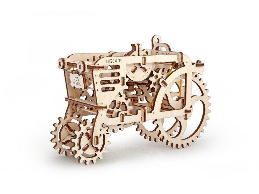 Ugears Tractor, Τράκτωρας Ξύλινο Μηχανικό 3D Παζλ, 97 Κομμάτια