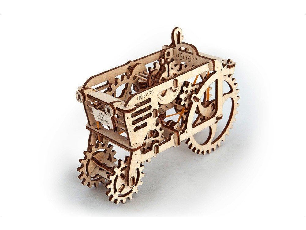 Ugears Tractor, Τράκτωρας Ξύλινο Μηχανικό 3D Παζλ, 97 Κομμάτια