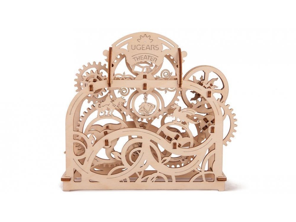 Ugears Theater, Θέατρο Ξύλινο Μηχανικό 3D Παζλ, 70 Κομμάτια