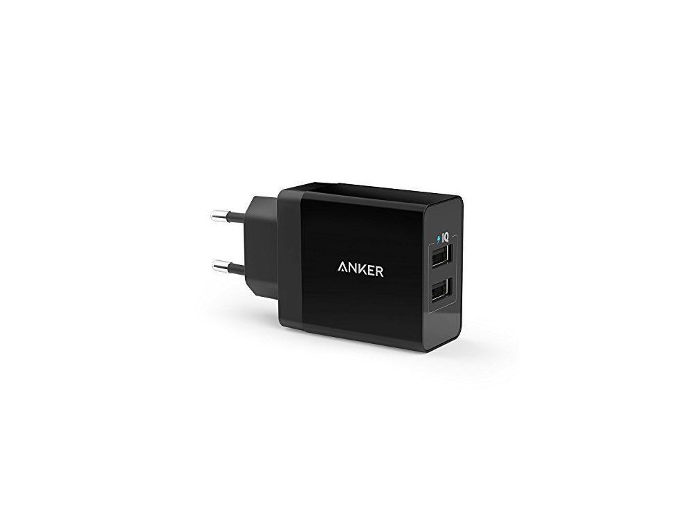 Anker 2-Port Wall Charger 24W, Black