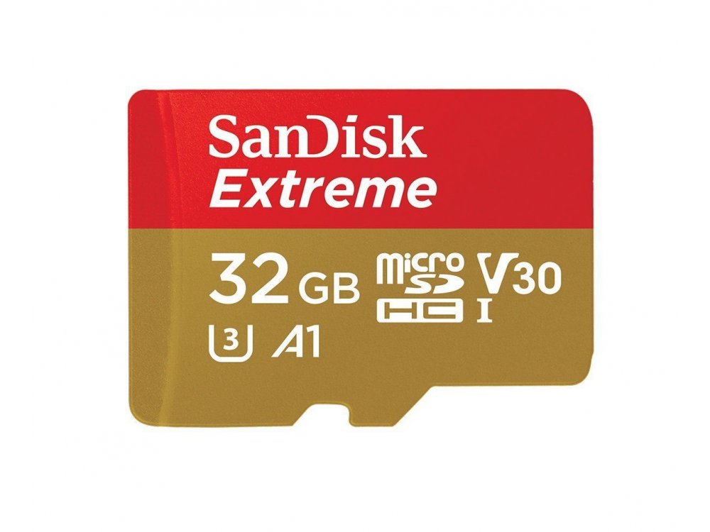 Sandisk Extreme microSDXC 32GB U3 V30 A1 with Adapter - SDSQXAF-032G-GN6MA