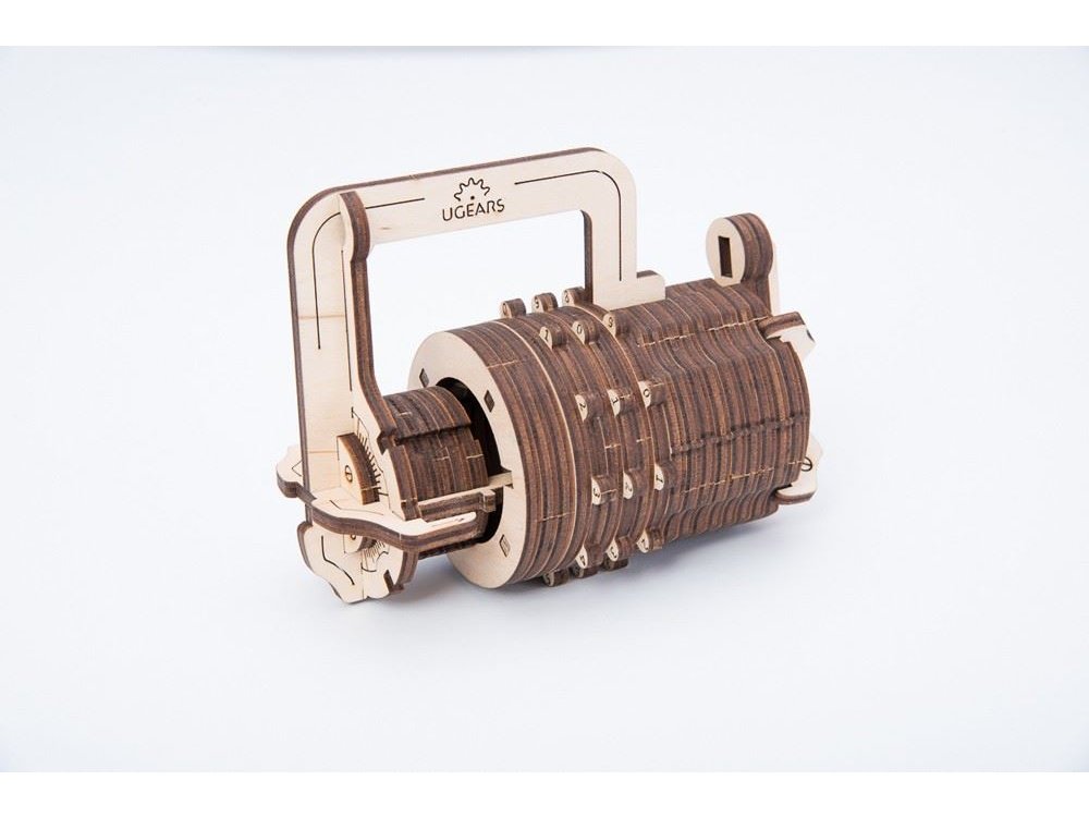 Ugears Combination Lock Ξύλινο Μηχανικό 3D Παζλ, 34 Κομμάτια