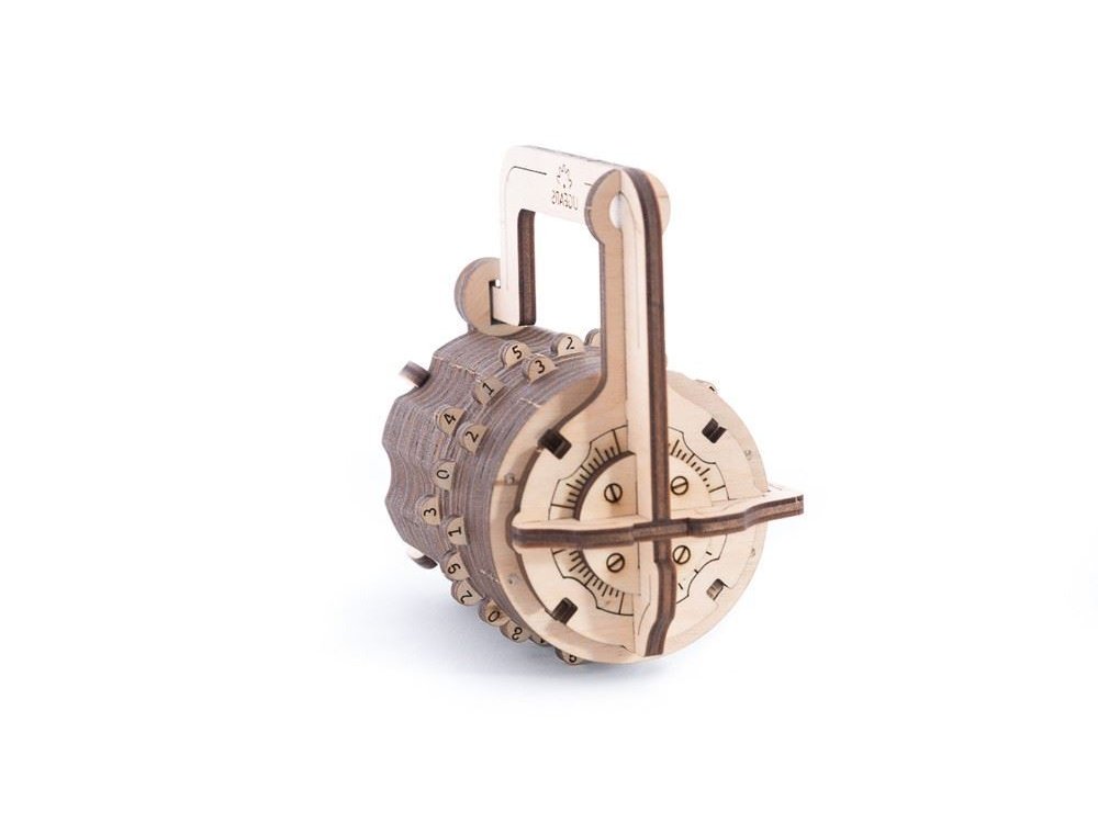 Ugears Combination Lock Ξύλινο Μηχανικό 3D Παζλ, 34 Κομμάτια - 70020