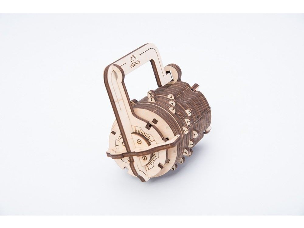 Ugears Combination Lock Ξύλινο Μηχανικό 3D Παζλ, 34 Κομμάτια