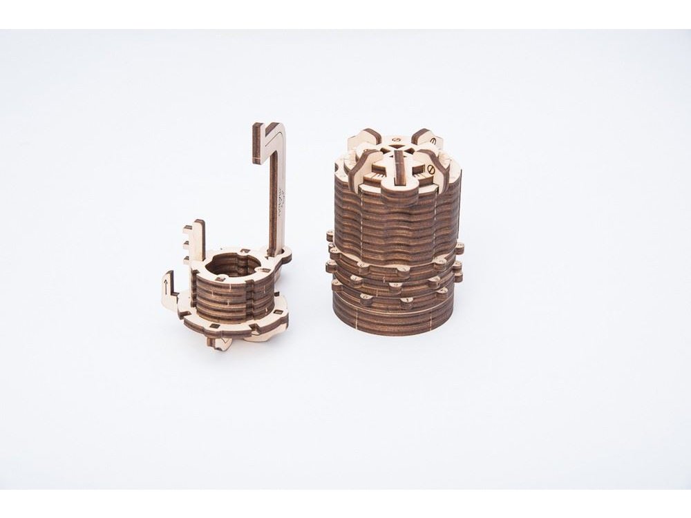Ugears Combination Lock Ξύλινο Μηχανικό 3D Παζλ, 34 Κομμάτια