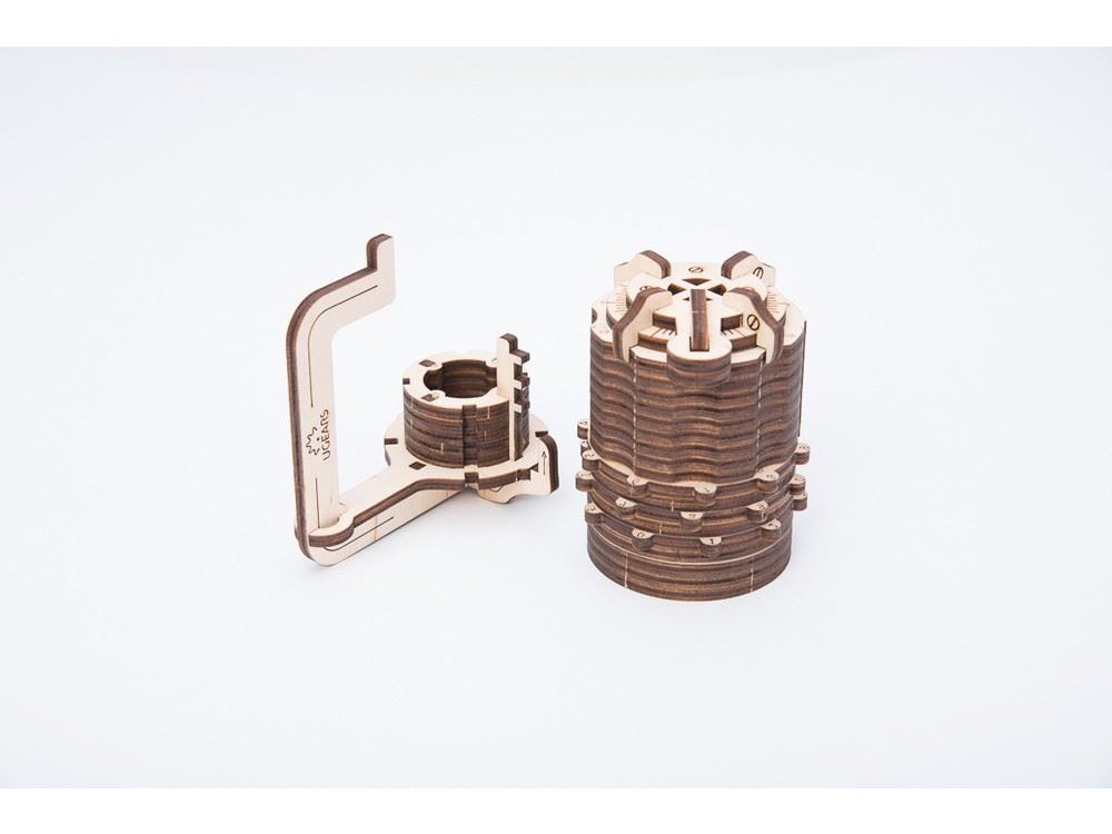Ugears Combination Lock Ξύλινο Μηχανικό 3D Παζλ, 34 Κομμάτια