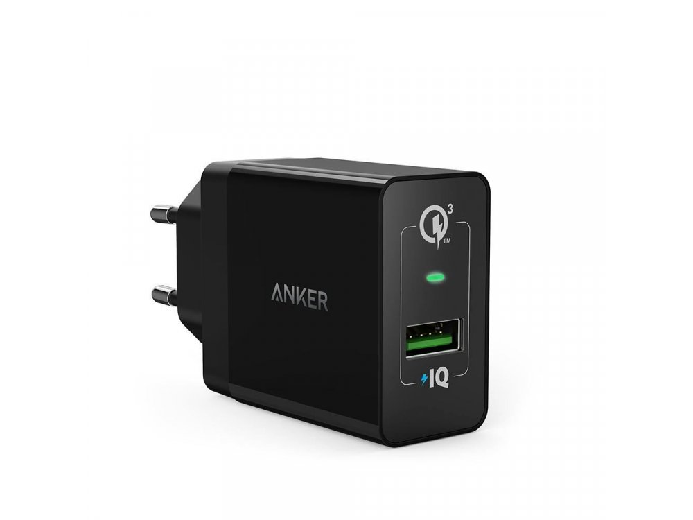 Anker PowerPort+ 1 Quick Charge 3.0, Φορτιστής Πρίζας 18W, Μαύρος - A2013L11