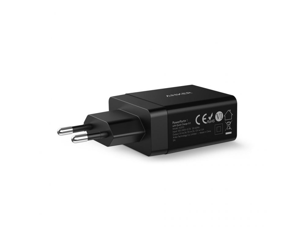 Anker PowerPort+ Quick Charge 3.0, 18W  Wall Charger, Black