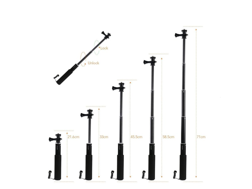 Apeman SS150 Selfie Stick για Action Camera (GoPro, DJI Osmo, Apeman, Xiaomi κ.α.)