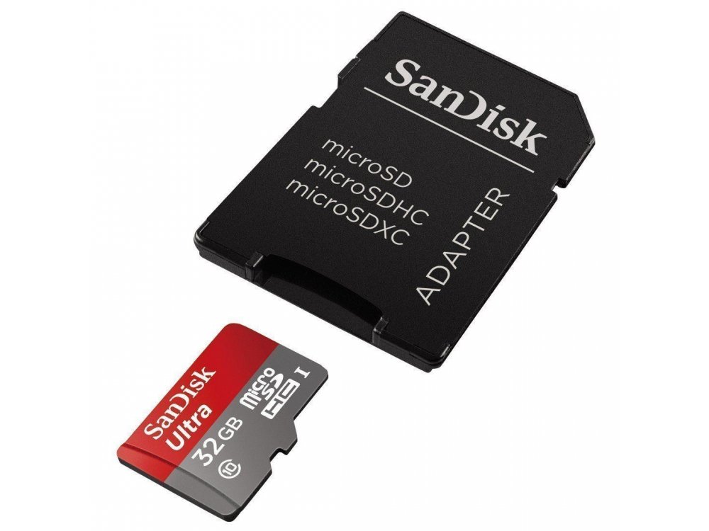 Sandisk Ultra Android microSDHC 32GB Class 10 A1 98MB/s με Adapter - SDSQUAR-032G-GN6MA