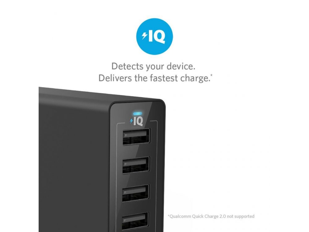 Anker PowerPort 6 60W 6-Port USB Charging Hub με Τεχνολογία PowerIQ - A2123L12