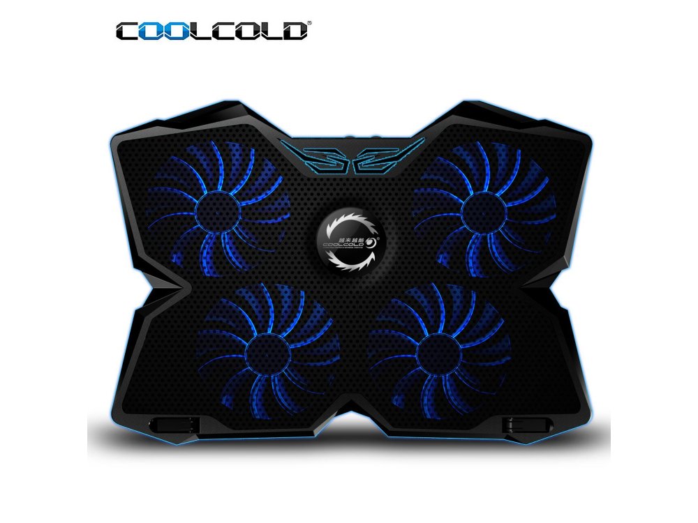 Coolcold Ice Magic 2 Cooling Pad, 4 Fans LED, Black