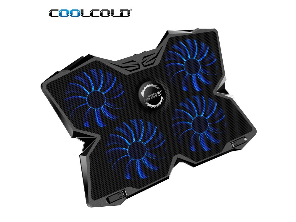 Coolcold Ice Magic 2 Cooling Pad, 4 Fans LED, Μαύρο