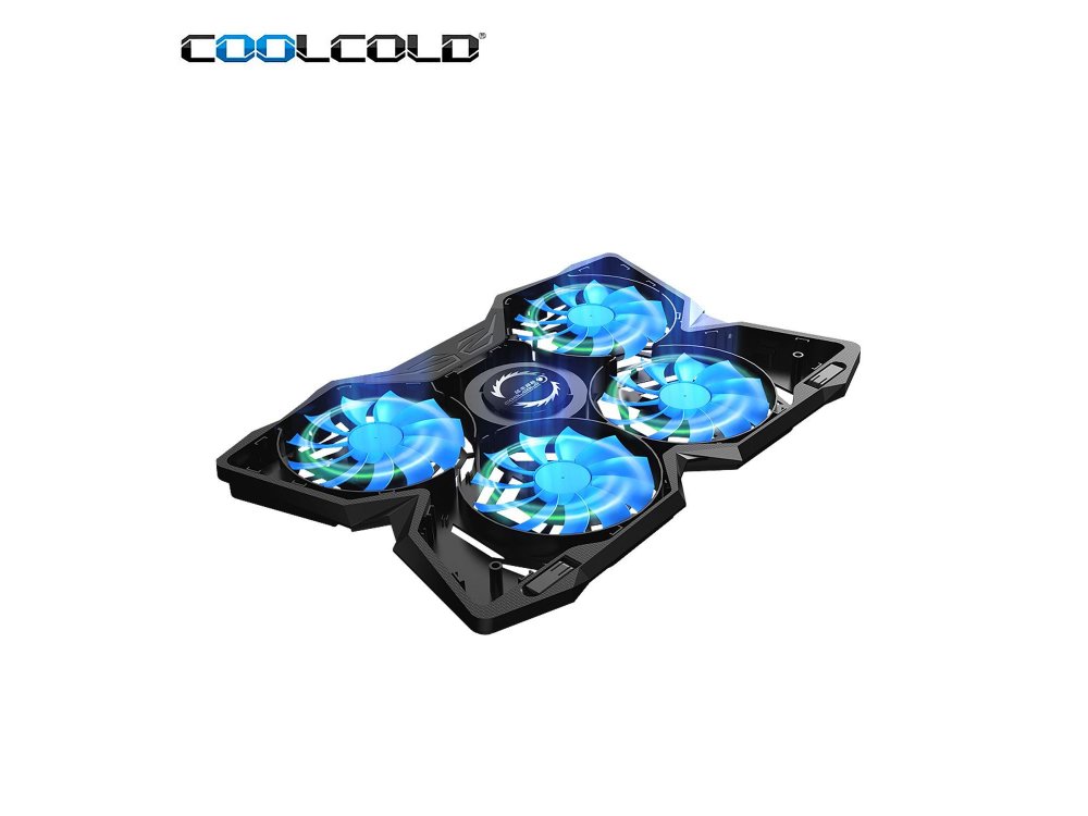 Coolcold Ice Magic 2 Cooling Pad, 4 Fans LED, Μαύρο