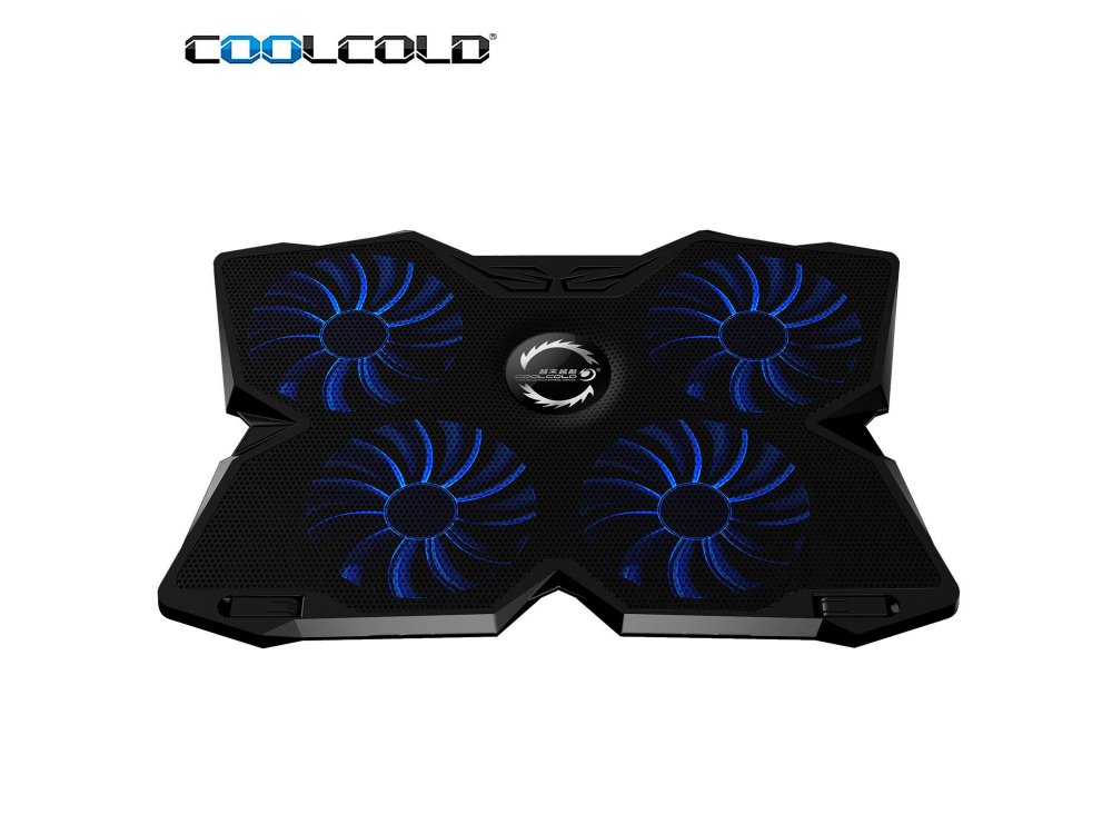 Coolcold Ice Magic 2 Cooling Pad, 4 Fans LED, Black