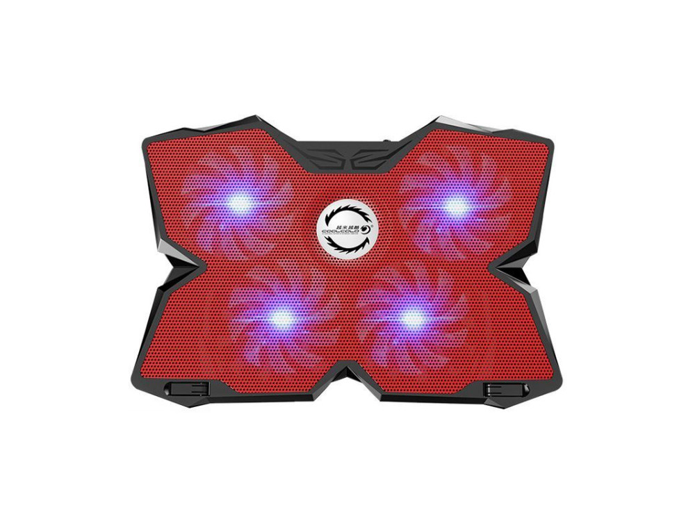 Coolcold Ice Magic 2 Cooling Pad, 4 Fans LED, Red