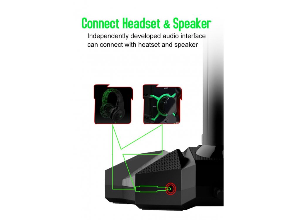 Coolcold GK-1 Microphone for PC with USB and LED, Green