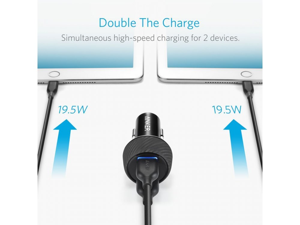 Anker PowerDrive Speed 2 39W QC3.0 2-Port USB Φορτιστής Αυτοκινήτου - A2228H11
