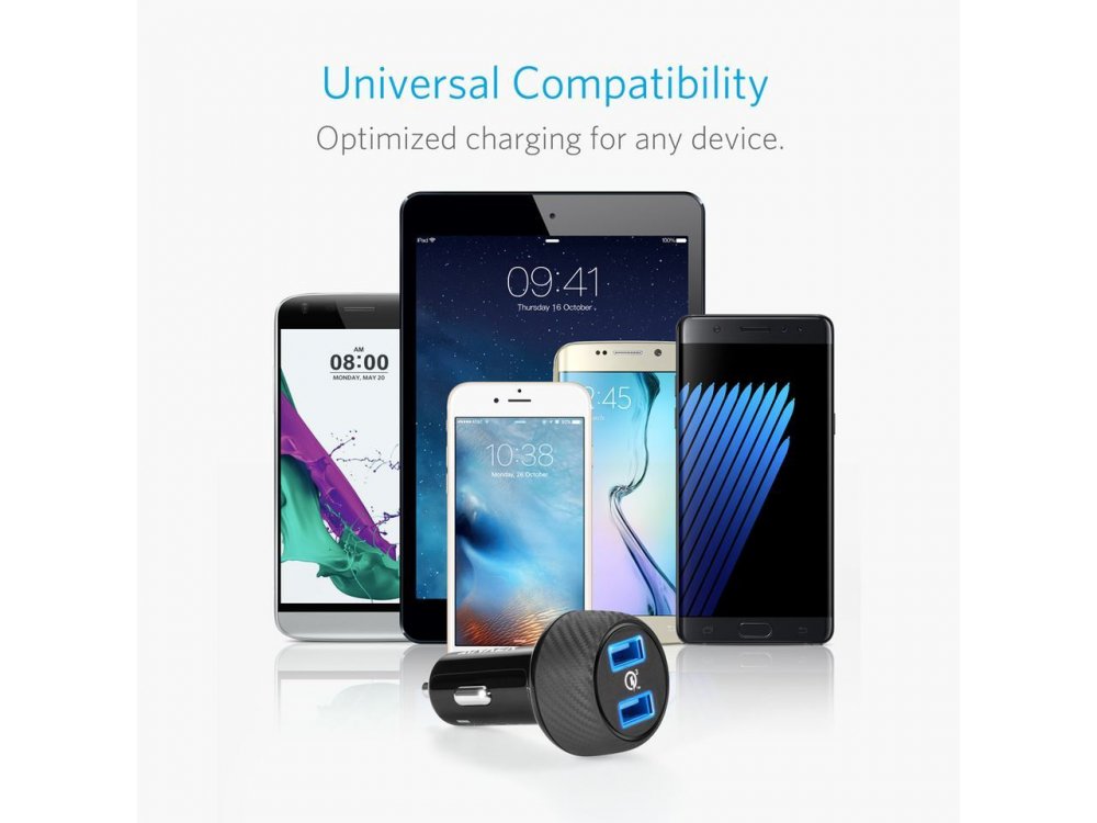Anker PowerDrive Speed 2 39W QC3.0 2-Port USB Φορτιστής Αυτοκινήτου - A2228H11