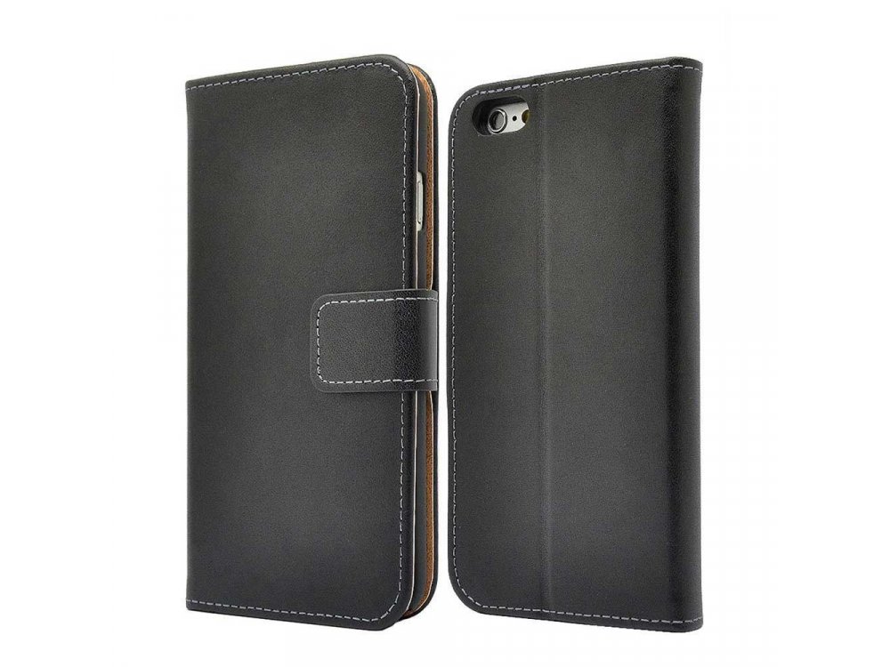 iPhone X wallet case, genuine leather, kickstand with card cases