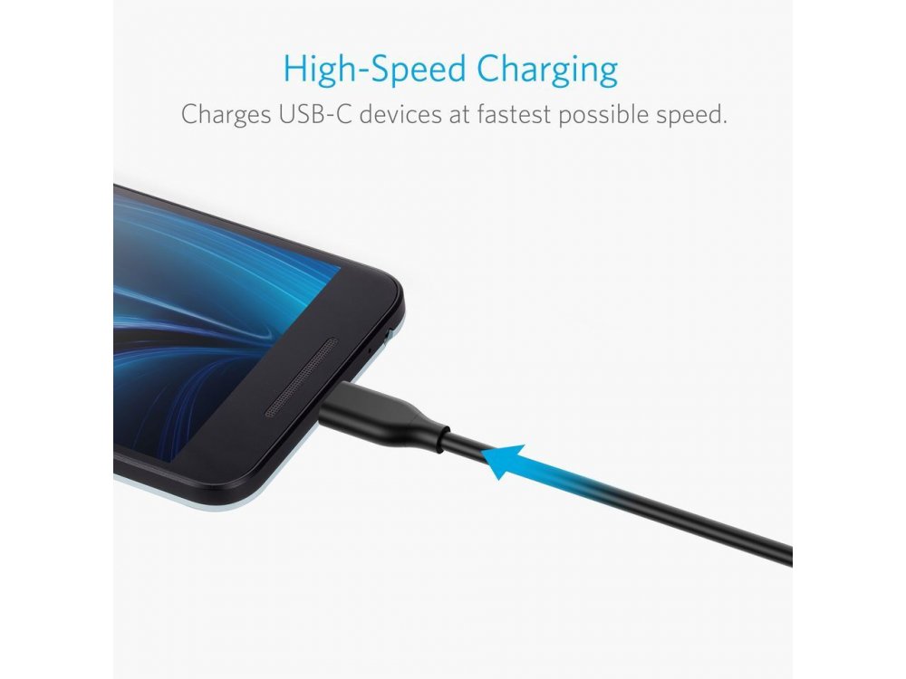 Anker PowerLine Cable USB-C to USB 3.0, 3m, Black