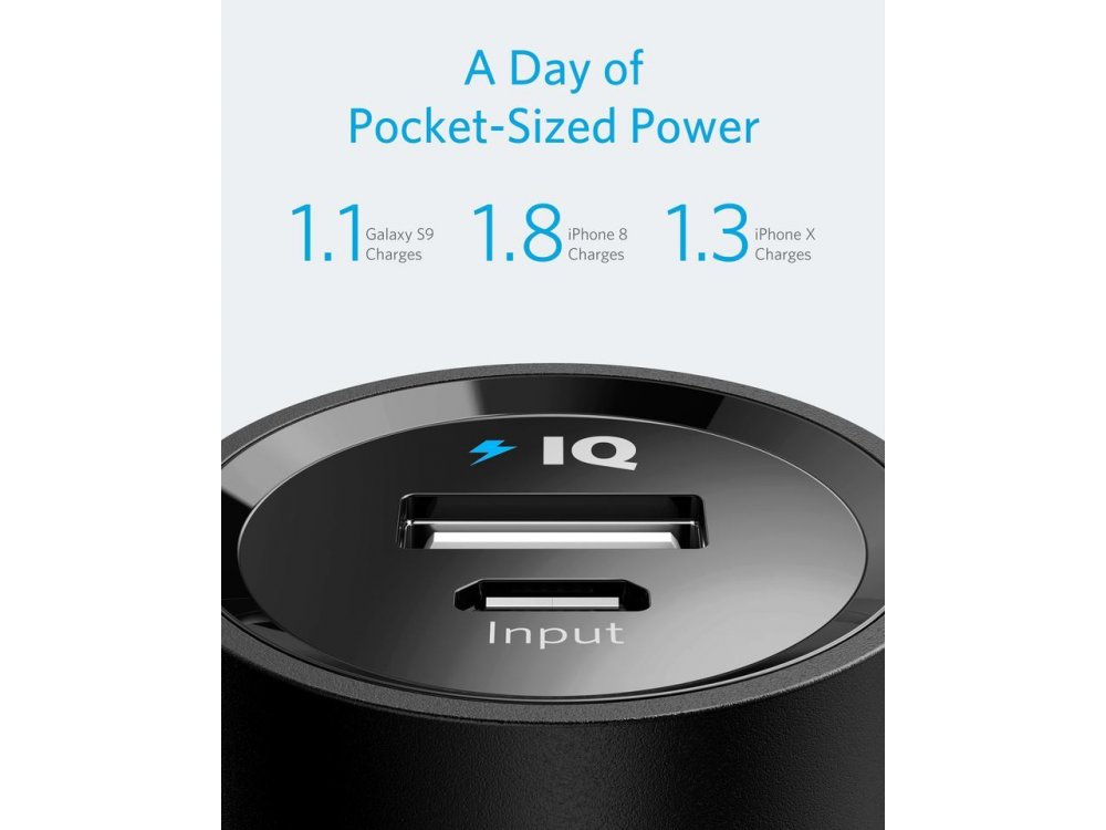 Anker Powercore 5000, Power Bank 5000mAh - A1109011, Μαύρο
