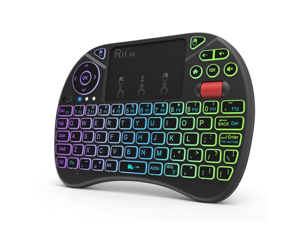 Rii x8 Wireless Keyboard with Mouse Touchpad for Smart TV / Android TV Box / MAG / Consoles / HTPC