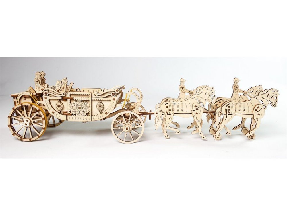 Ugears Royal Wedding Carriage Wooden Mechanical 3D Puzzle