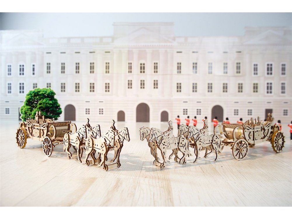 Ugears Royal Wedding Carriage Ξύλινο Μηχανικό 3D Παζλ
