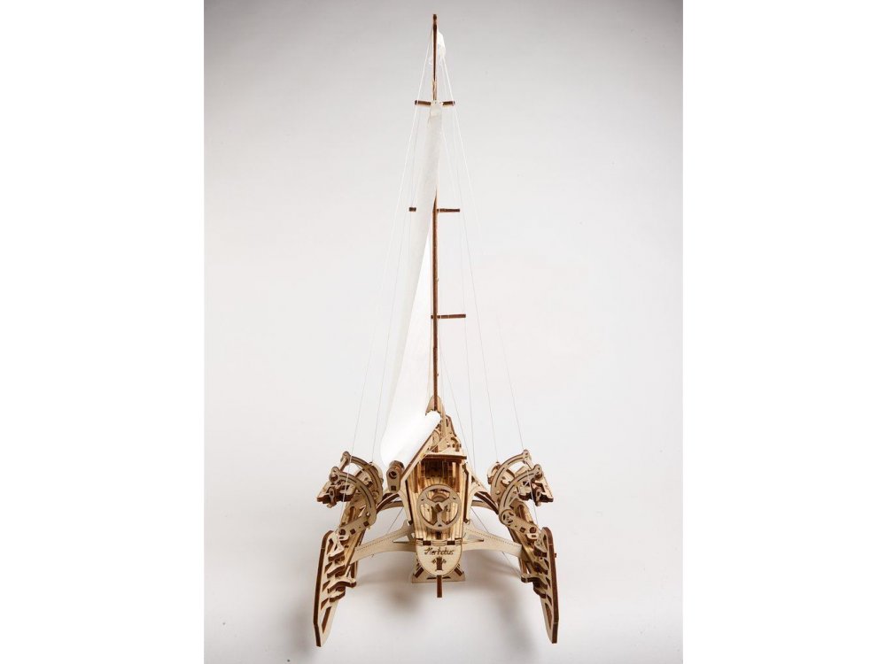 Ugears Trimaran Merihobus, Ξύλινο Μηχανικό 3D Παζλ, 237 Κομμάτια - 70059