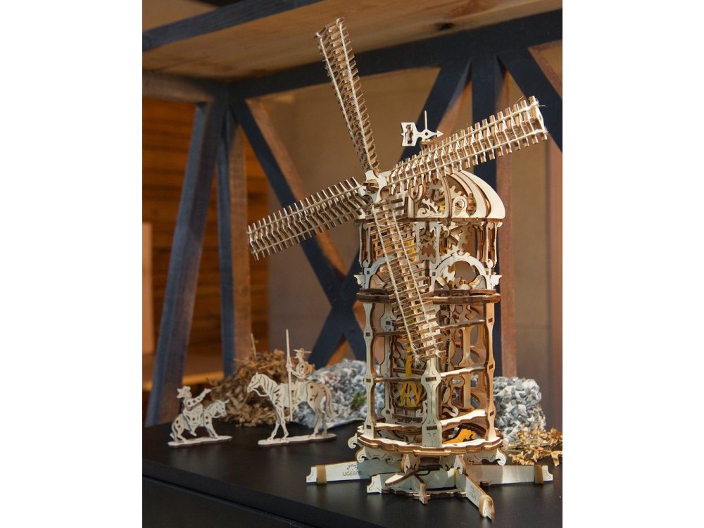 Ugears Tower Windmill Ξύλινο Μηχανικό 3D Παζλ