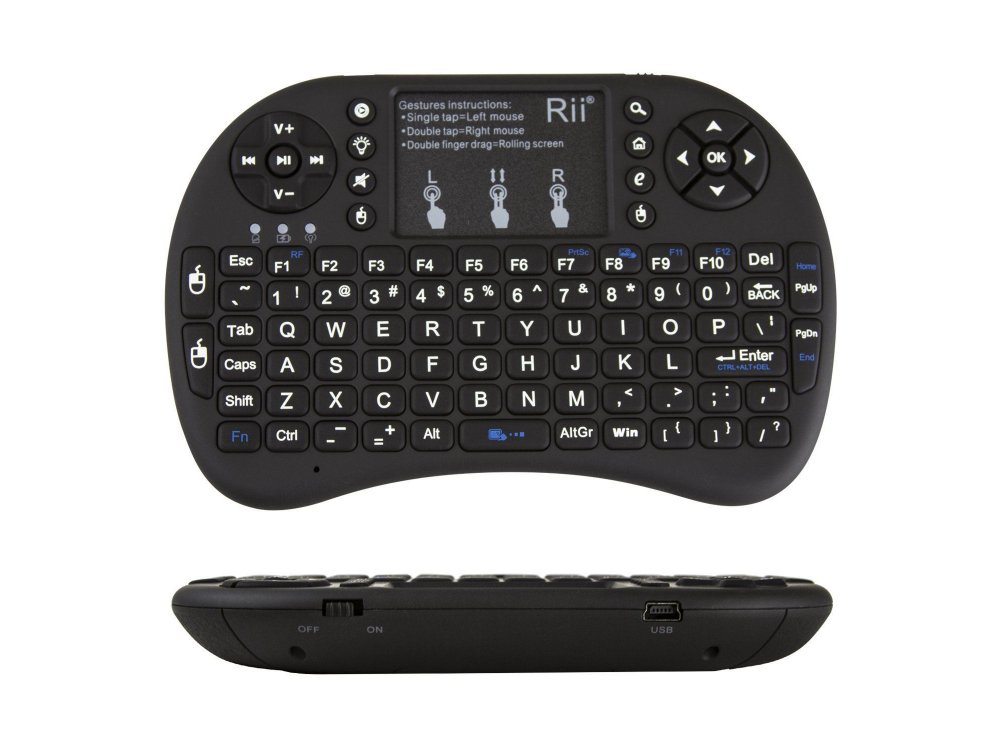 Wireless keyboard Rii i8+ Backlit with Mouse Touchpad for Smart TV / Android TV Box / MAG / Consoles / HTPC