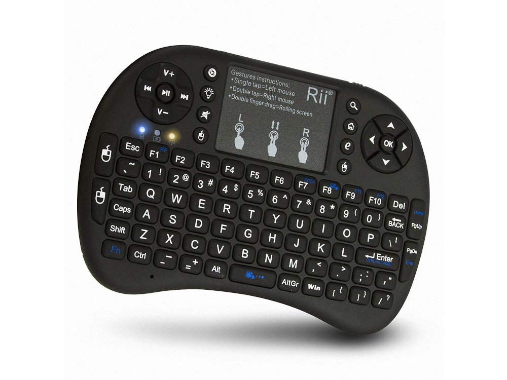 Wireless keyboard Rii i8+ Backlit with Mouse Touchpad for Smart TV / Android TV Box / MAG / Consoles / HTPC