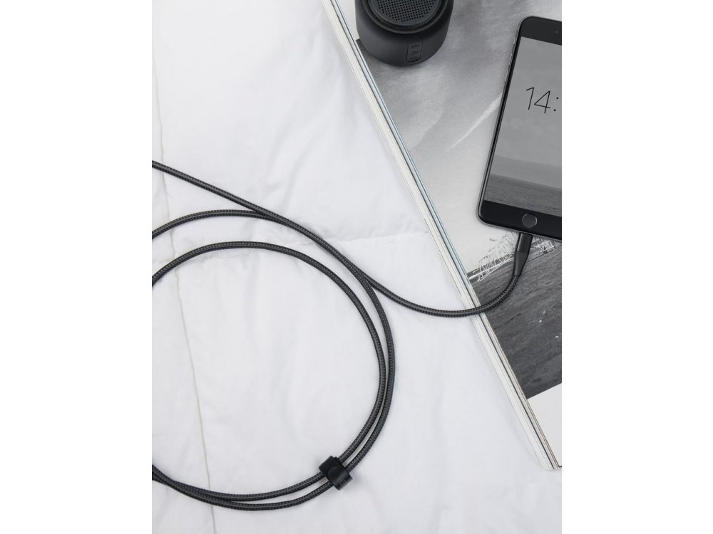 Anker PowerLine+ ΙΙ 0.9μ. Lightning καλώδιο για Apple iPhone / iPad / iPod MFi, Νάυλον ύφανση - A8452011, Μαύρο