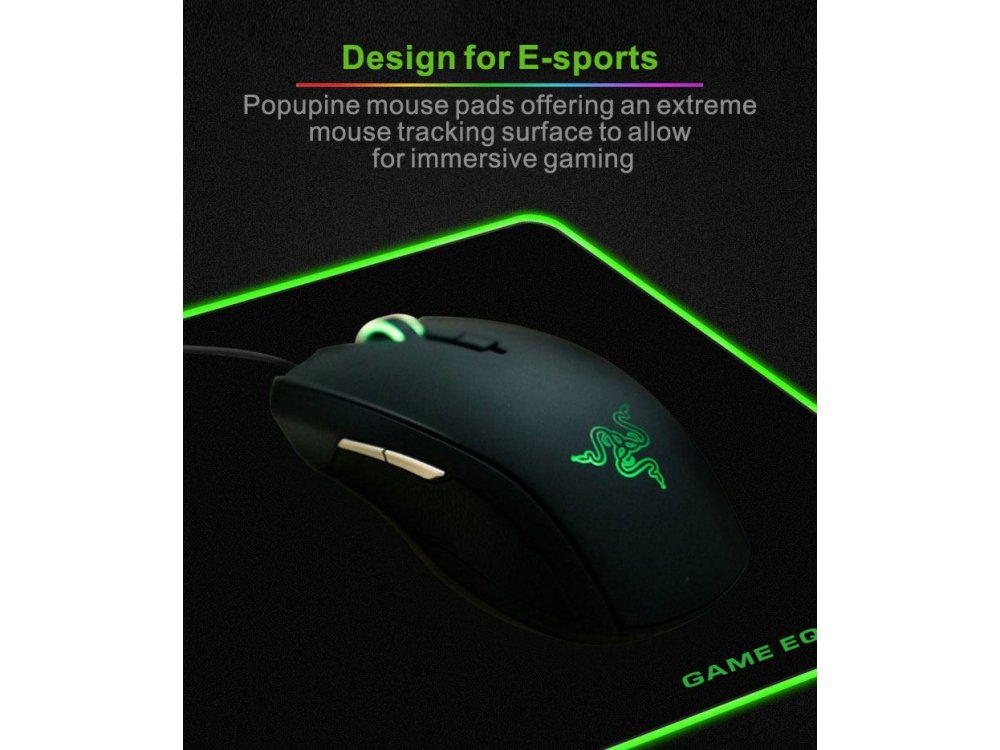 CoolCold D1000 XXL Gaming Mouse Pad (80x30cm) με RGB LED, Μαύρο